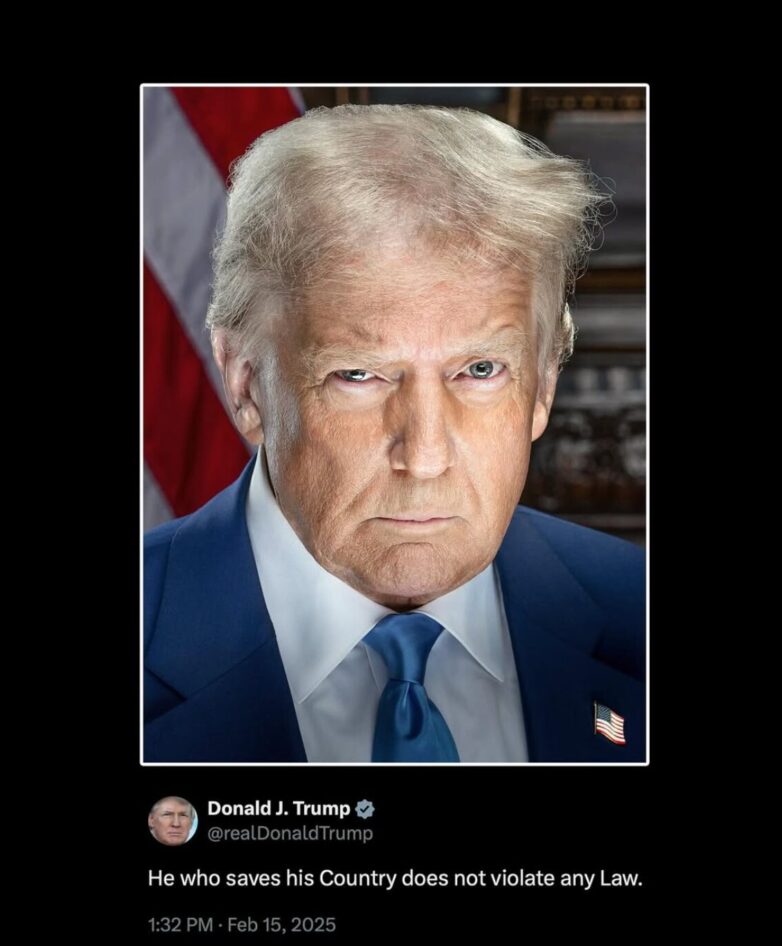 Secondo Trump: “chi salva la patria non viola alcuna legge”